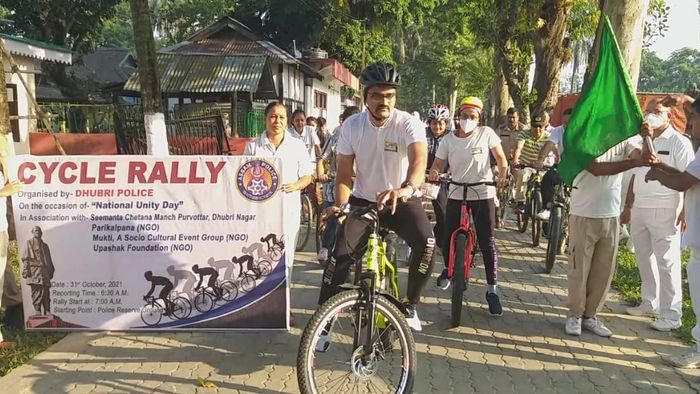 National Unity Day: Dhubri Police organise cycle rally to mark birth anniversary of Sardar Vallabhbhai Patel