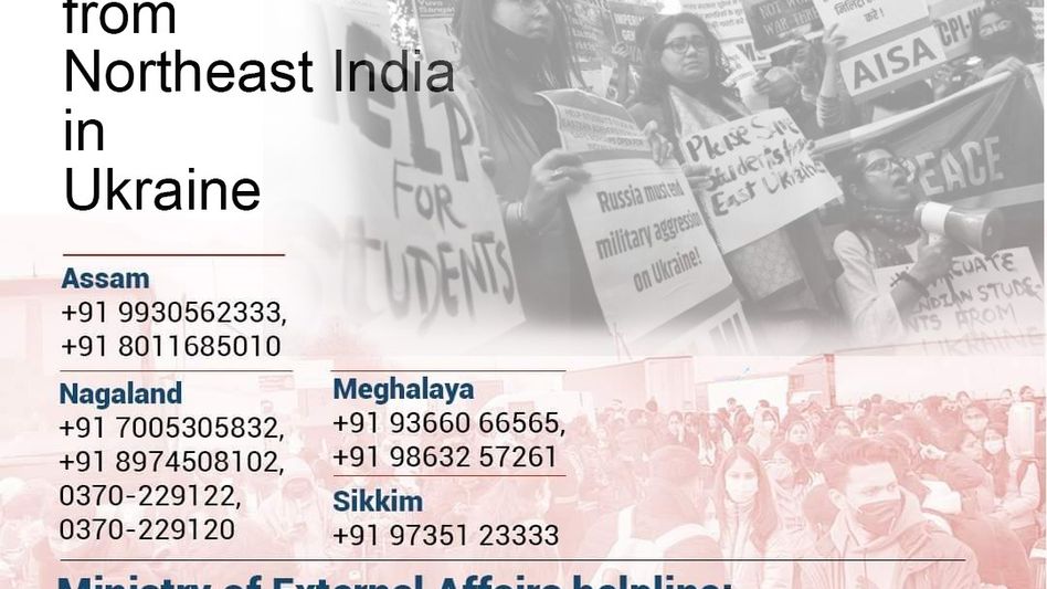 Helpline numbers for stranded people from Northeast India in Ukraine. Helpline numbers for stranded people from Northeast India in Ukraine.