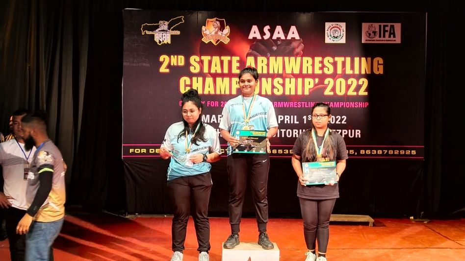 Assam: Tinsukia Girl Shine's in 2nd State Arm Wrestling Championship Assam: Tinsukia Girl Shine's in 2nd State Arm Wrestling Championship
