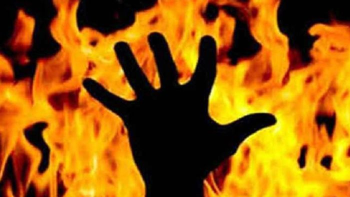 WOMAN SET ABLAZE