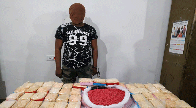 Manipur police destroy massive cache of narcotics in Imphal West Manipur police destroy massive cache of narcotics in Imphal West