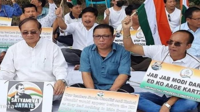 Congress holds protest in Arunachal