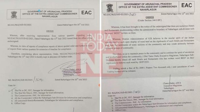 How a Govt order banning ‘beef' word in signboards sparked controversy in Arunachal