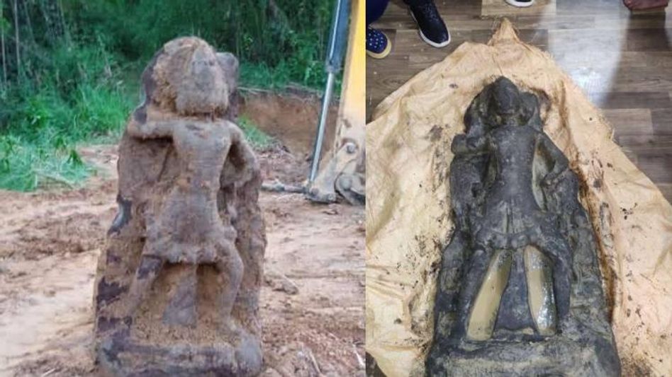Ancient statue recovered while digging pond in Mizoram Ancient statue recovered while digging pond in Mizoram
