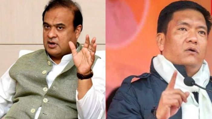 Assam CM Himanta Biswa Sarma (L); Arunachal CM Pema Khandu (R)-9:16