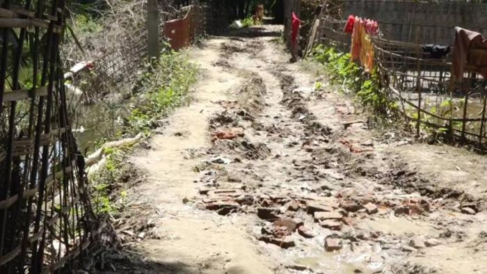 Damage roads in Hailakandi