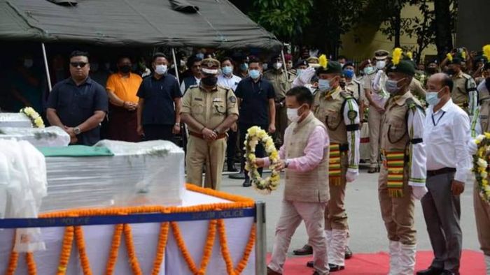 Mortal remains of 3 IRB soldiers brought to Sikkim; CM pays tributes