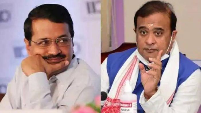Delhi CM Arvind Kejriwal (L), Assam CM Himanta Biswa Sarma (R)