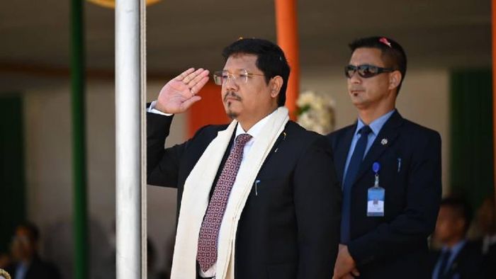 Meghalaya Chief Minister Conrad K Sangma led the 75th anniversary celebrations of the state's independence