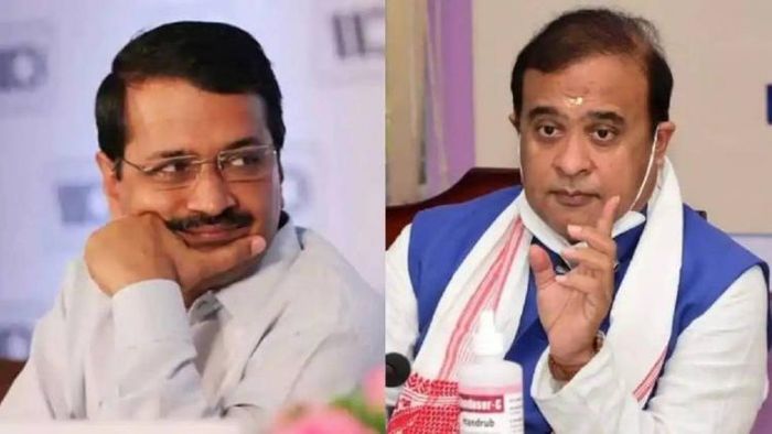 Delhi CM Arvind Kejriwal (L), Assam CM Himanta Biswa Sarma (R)
