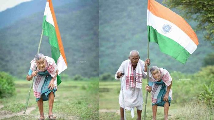 Elderly couple celebrate Azadi ka Amrit Mahotsav