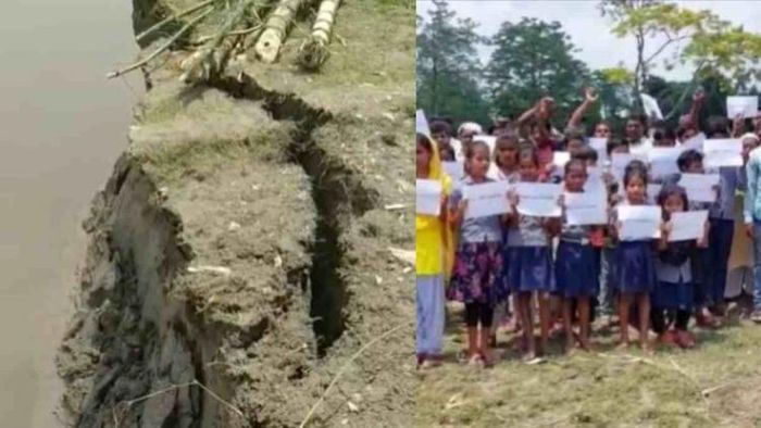 Assam villagers rendered homeless after erosion
