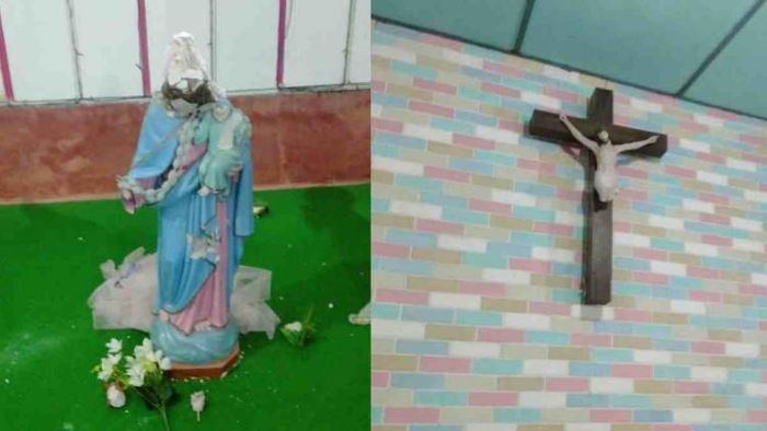 Miscreants vandalize Catholic Church