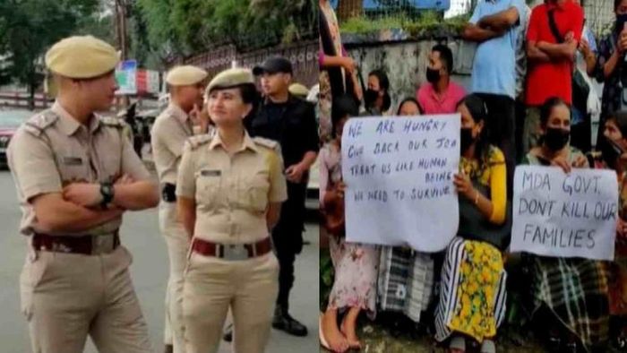 Contractual LP teachers stage sit-in protest