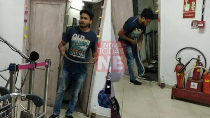 Assam man bitten by a snake inside the Guwahati Airport