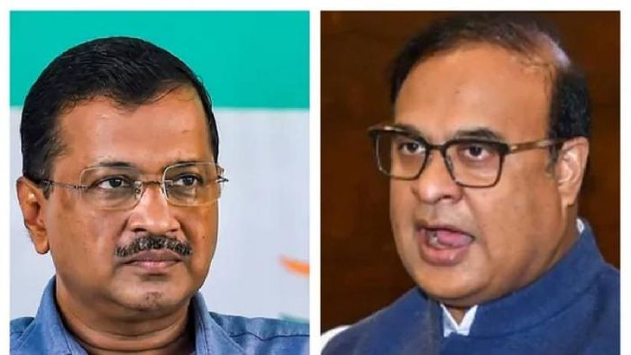 Twitter spat between Delhi CM Arvind Kejriwal (L) and Assam CM Himanta Biswa Sarma (R) continues