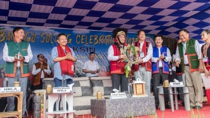 Chief Minister Pema Khandu joins the Solung celebrations at Ruksin