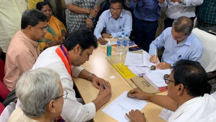 Former Tripura CM Biplab Kumar Deb Files Nomination