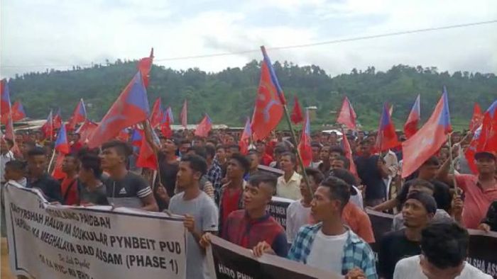 Protest against Meghalaya-Assam signing MoU over disputed border areas