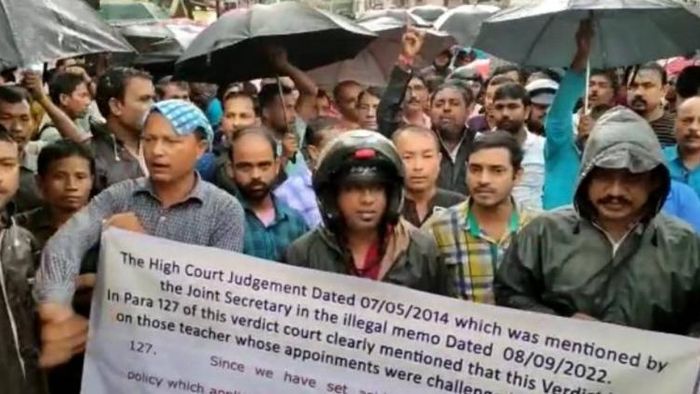 Tripura: Terminated ‘10323 Shikshak’ Join Agitation Demanding Restoration of Job