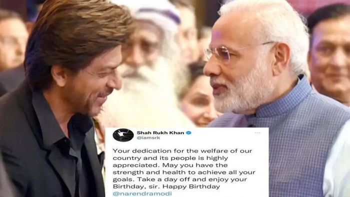 File photo of Shah Rukh khan along with PM Modi