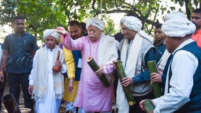 Meghalaya: RSS chief Mohan Bhagwat joins indigenous tribal faith 'Seng Khasi' for prayer