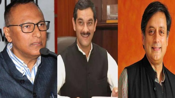 Pradyut Bordoloi (L), Jitendra Singh (M), Shashi Tharoor (R)
