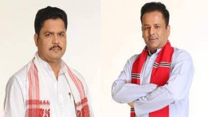 APCC Chief Bhupen Borah (L), BJP leader Manab Deka (R)