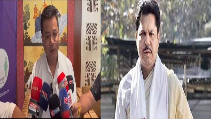 Assam BJP spokesperson Pabitra Margherita (L), APCC Chief Bhupen Borah (R)