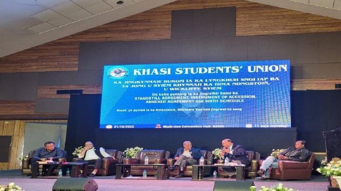 Khasi Students' Union meet on the occasion of 34th death anniversary of late Wickliffe Syiem, founder of "Hynniewtrep nationalism".