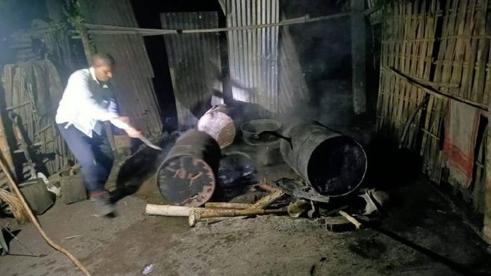 Illicit liquor destroyed