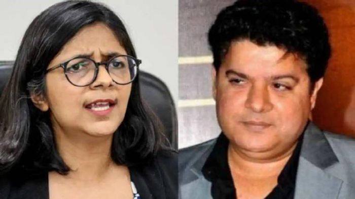 DCW chairman Swati Maliwal (L), Sajid Khan (R)