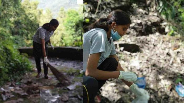 Gangtok student clean up rural resting places