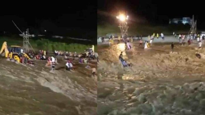 Flash flood hit Jalpaiguri during Durga idol immersion