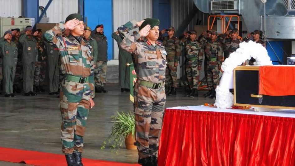 Arunachal helicopter crash: Army pays obeisance to Lt Col Saurabh Yadav with full military honours Arunachal helicopter crash: Army pays obeisance to Lt Col Saurabh Yadav with full military honours