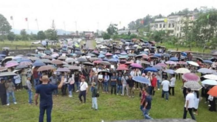 Nagaland adhoc teachers on hunger strike