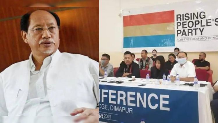 (L) File photo of Nagaland CM (R) Rising People’s Party