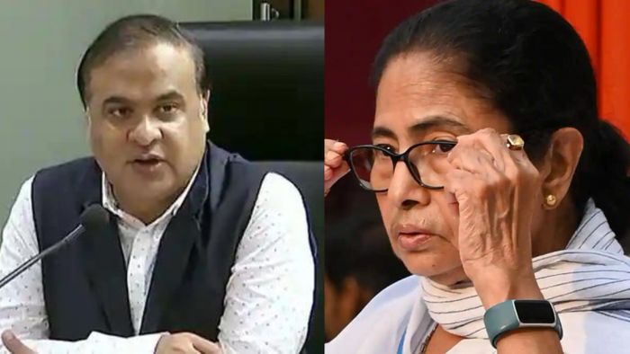 (L) Himanta Biswa Sarma (R) Mamata Banerjee