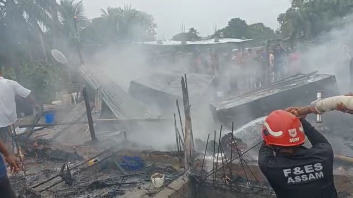 Massive fire in Golaghat, Assam