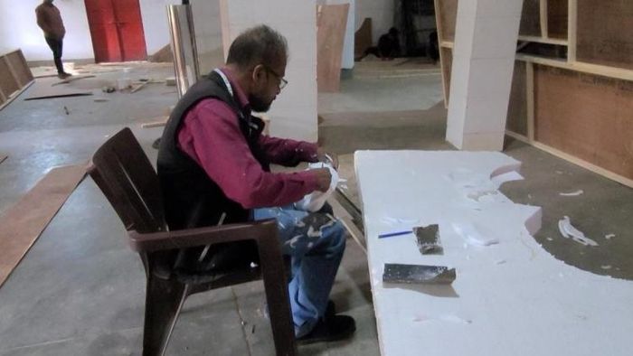 Work in progress for the 400 birth anniversary celebrations of Lachit Barphukan in New Delhi