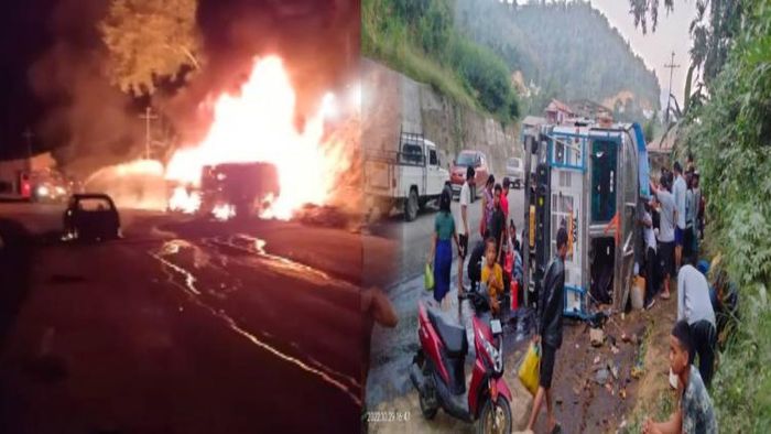 Tanker put on fire by man held by Mizoram police