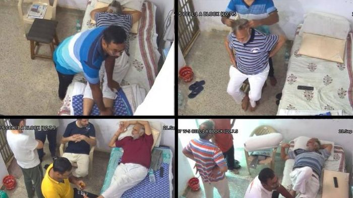 Video shows Satyendar Jain getting massage inside Tihar jail