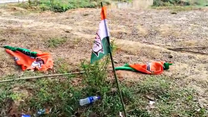 Clash between Congress and the ruling BJP in Tripura