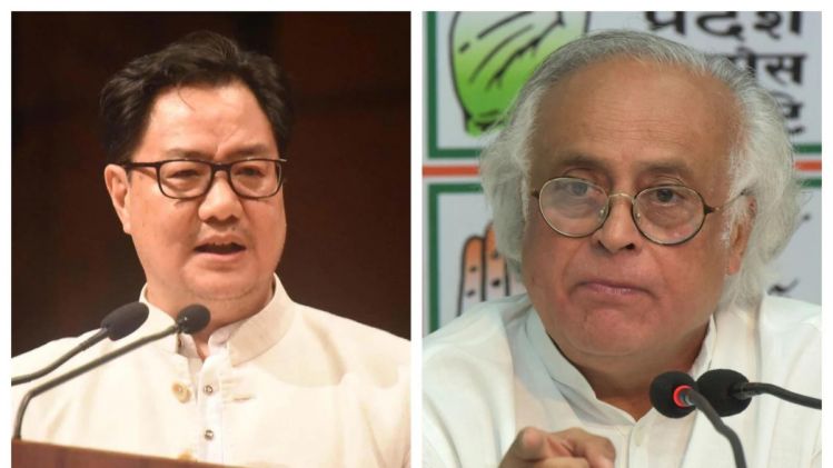 (L) Kiren Rijiju (R) Jairam Ramesh