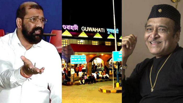 (L) Samujjal Bhattacharya (R) Late Dr Bhupen Hazarika