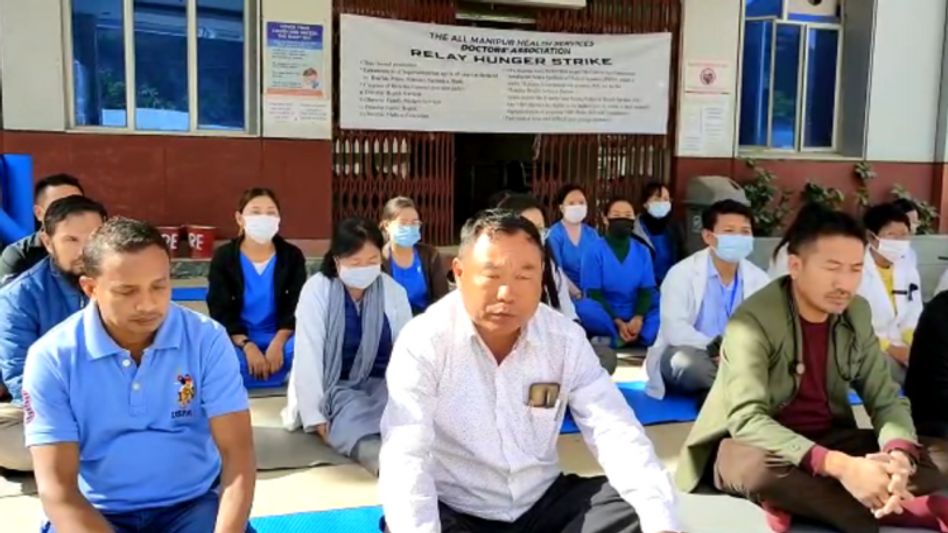 Manipur doctors continue to hold hunger strike in Senapati, warns of stronger agitation Manipur doctors continue to hold hunger strike in Senapati, warns of stronger agitation