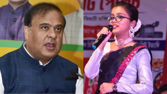 (L) Assam CM Himanta Biswa Sarma (R) Tejaswita Baruah