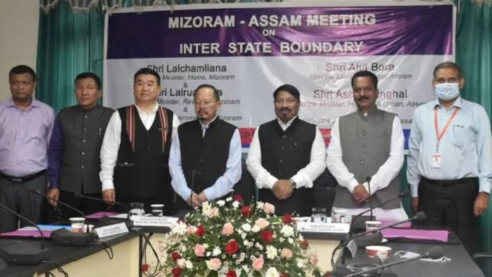 File photo of Assam-Mizoram border talks