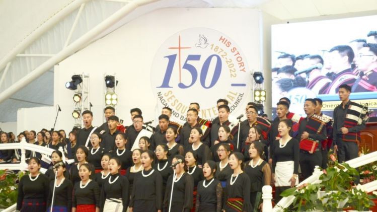 ‘Worship Through Songs’ during the final of the celebration of the 150 years of Christianity in Nagaland