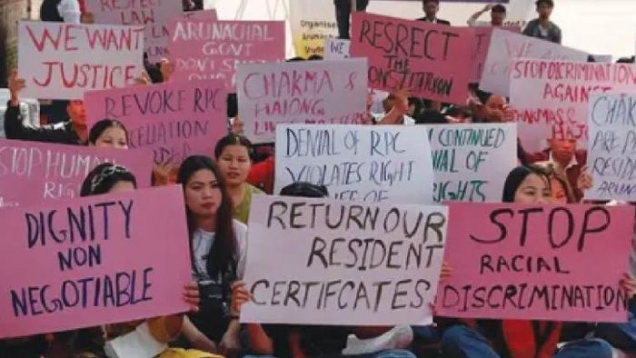 Chakma-Hajong bodies continue protest against residential certificates’ suspension